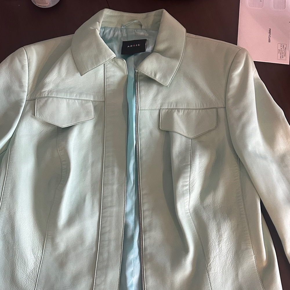 Akris Women's Pastel Leather Jacket
